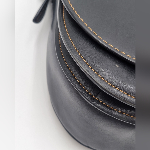 Coach 1941 Glovetanned Leather Saddle Bag, Black - Picture 6 of 16